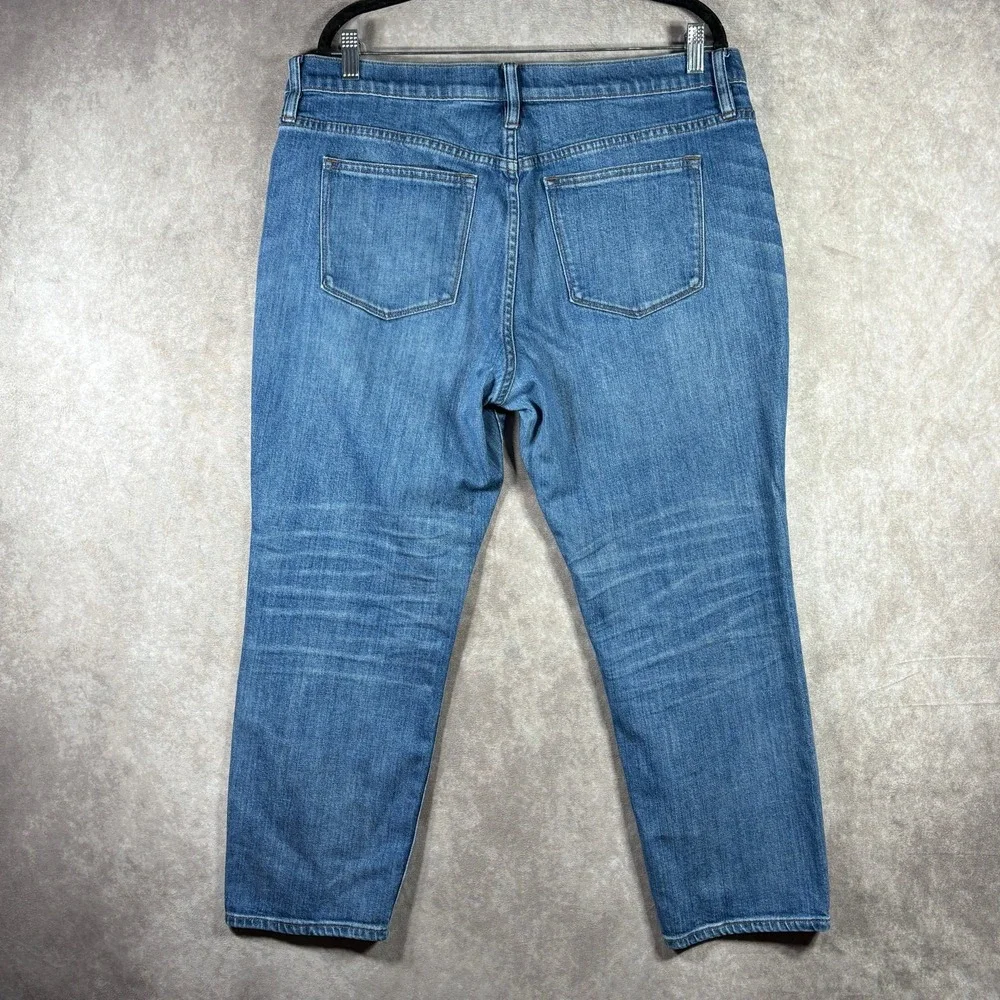 J. Crew Slim Broken In Boyfriend Jeans Womens Size 32P Blue Denim High Rise